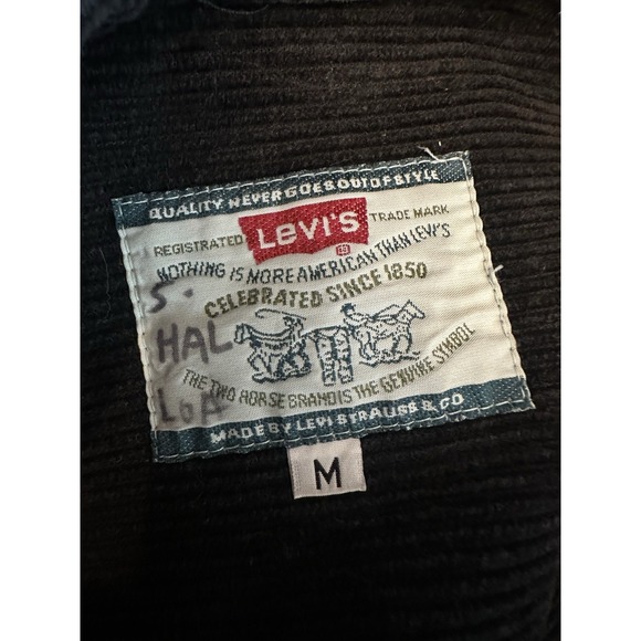 Levis Barstow Western Snap Black Corduroy Shirt Jacket Men's Standard Fit M - Picture 6 of 6